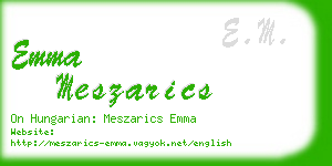 emma meszarics business card